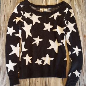 Black and white star sweater